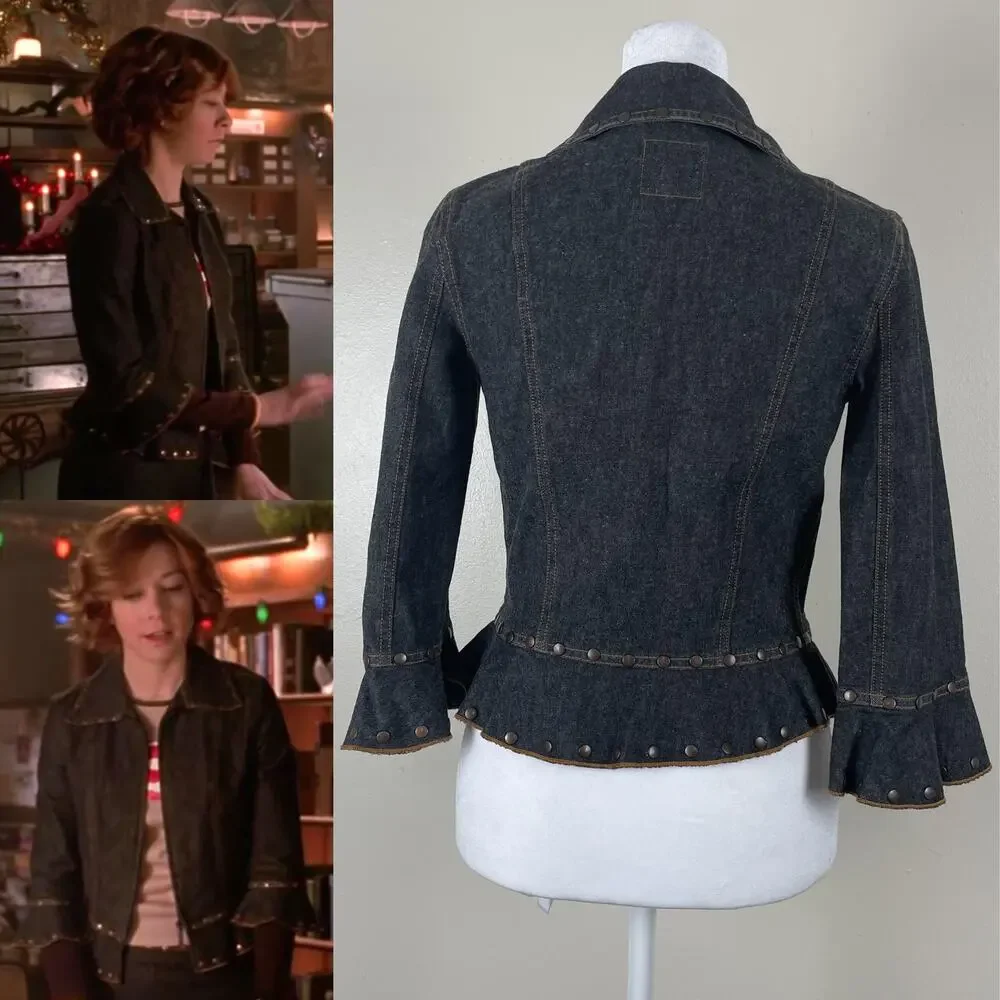 Rare Vintage Dark Denim Studded Jacket ASO Willow Rosenberg BtVS Y2K